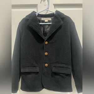 HOPE & HENRY Corduroy Black Blazer Sport Coat Brown Buttons SIZE 6 Pre Loved